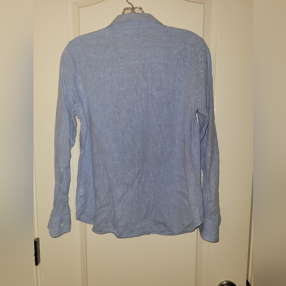 GAP Blue Linen Buttonup Shirt - Picture 2 of 3